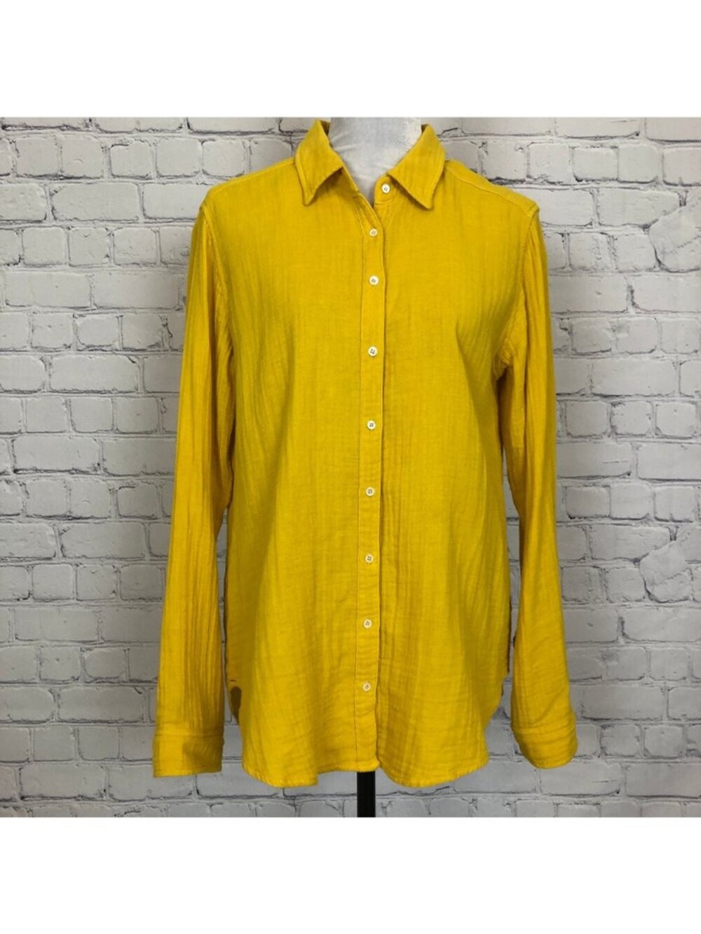 Xirena Scout Shirt Size S Yellow Buttondown Cotton Gauze